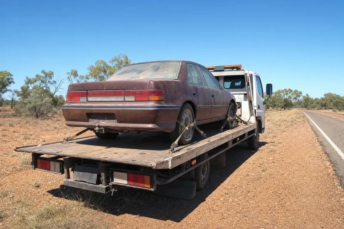 Quokka Towing truck loaded for an interstate transport run