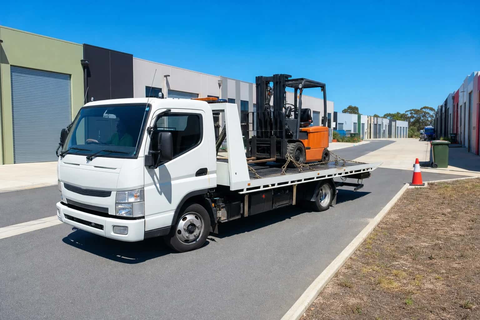 Quokka Towing tilt tray tow truck on a job in Malaga, Western Australia