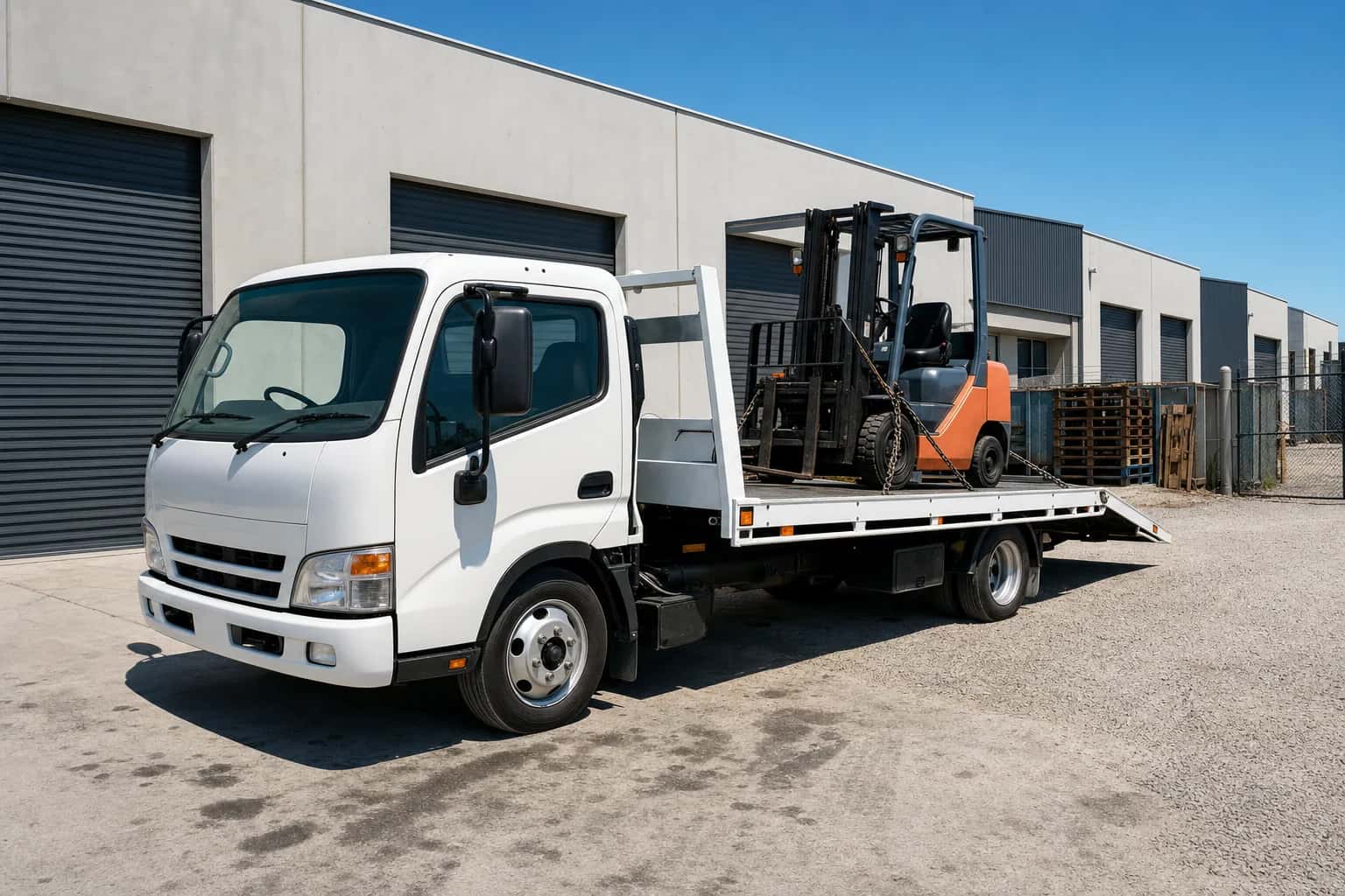 Quokka Towing tilt tray tow truck on a job in Welshpool, Western Australia